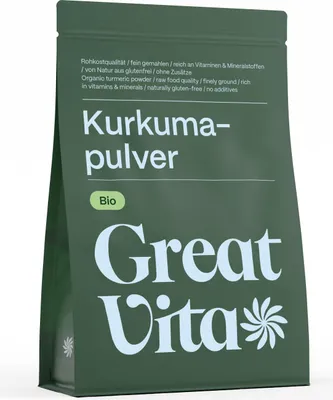 Produktbild von GreatVita Kurkuma Pulver 1000g | fein gemahlen, 100% natürlich