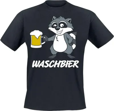 Produktbild von Alkohol & Party T-Shirt Herren Waschbier schwarz XXL