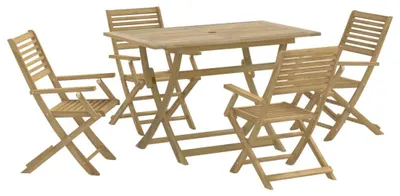 Immagine prodotto di vidaXL Set da pranzo da giardino 5 pezzi in legno massiccio di acacia