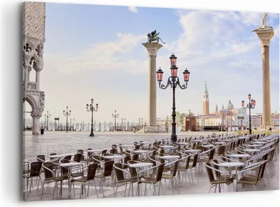 Produktbild von Bild auf Leinwand - Leinwandbild - Architektur Stadt Venedig - 120x80cm - Wand Bild - Wanddeko - Leinwanddruck - Bilder - Kunstdruck - Wanddekoration - Leinwand bilder - Wandkunst - AA120x80-2553