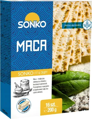 Zdjęcie produktu dla Chleb przaśny tradycyjny Maca bez soli Sonko 200 g