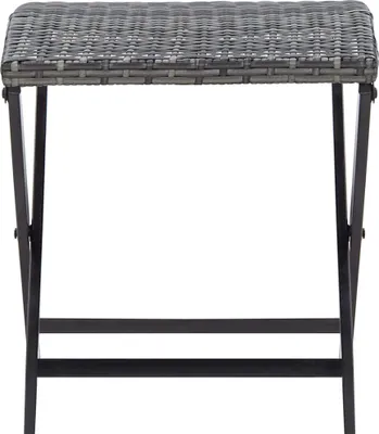 Produktbild von vidaXL Klapphocker Poly Rattan Grau