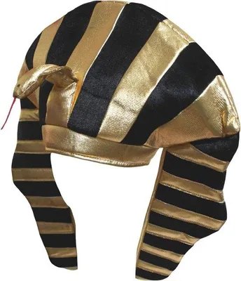 Immagine prodotto di Costume di Halloween da faraone - Cappellino dorato con orecchie - Abbigliamento per le feste - Taglia unica