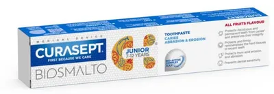 Produktbild von Curasept Biosmalto Junior Zahnpasta gegen Karies, Abrasion und Erosion (75 ml)
