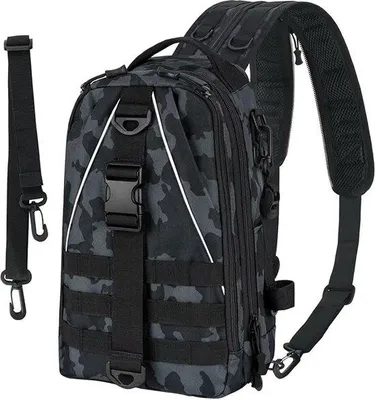 Produktbild von Famanu Angeltasche 10 Liter - Schwarz (Black Camo)