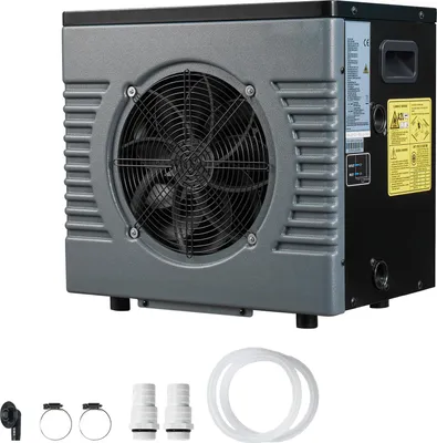 Zdjęcie produktu dla Pompa ciepła SucceBuy 4920 W, ogrzewanie elektryczne do basenów montowanych na powierzchni o pojemności do 18 m³, maks. COP 5,29, cicha praca, wyłącznik różnicowoprądowy, temperatura ogrzewania 15–40 °C, funkcja ogrzewania i chłodzenia, wymiennik ciepła