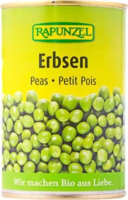Produktbild von Rapunzel Erbsen in der Dose 340g