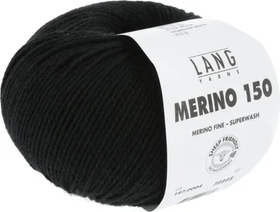 Produktbild von Lang Yarns - Merino 150 0004 schwarz