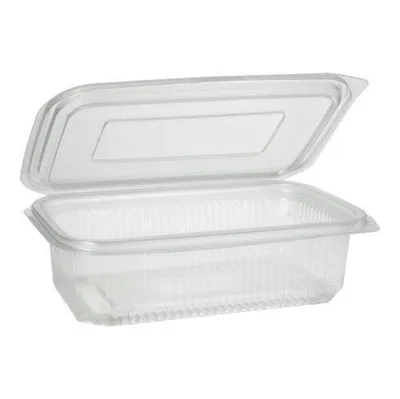 Produktbild von Verpackungsbecher mit Klappdeckeln, PP rechteckig 750 ml 5,3 cm x 13 cm x 19 cm transparent