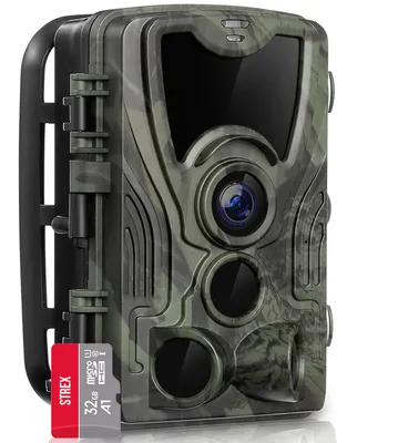 Image de Strex Caméra de chasse avec vision nocturne - 120MP 4K ULTRA HD - Étanche - Incl. Carte SD 32 GB - Caméra de chasse
