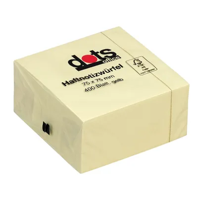 Produktbild von dots Haftnotizen gelb 1 Würfel