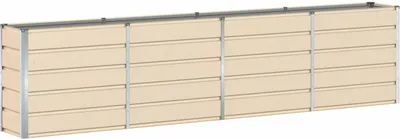 Produktbild von vidaXL Pflanzkübel Elfenbein 320 x 40 x 75 cm Stahl