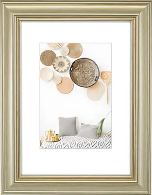 Produktbild von Hama Lobby, Einzelbilderrahmen, Glas, Polystyrol (PS), Gold, Tisch, Wand, 9 x 13 cm, Rechteckig