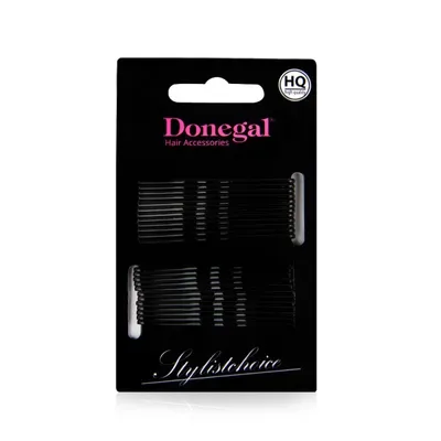 Zdjęcie produktu dla Donegal Wsuwki do włosów Czarne 5cm 5091, 24 sztuki