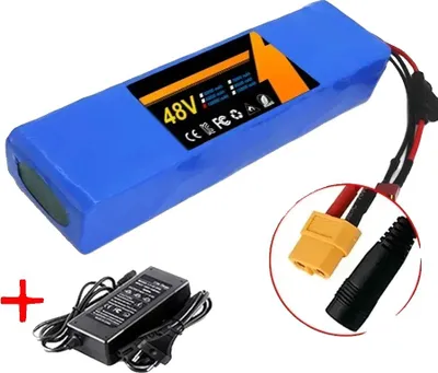 Immagine prodotto di Batteria agli ioni di litio, capacità 100000 mAh, sistema di gestione della batteria (BMS) integrato, caricabatterie XT60 DC