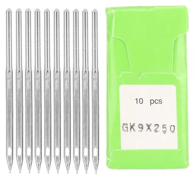 Obrázek produktu pro Jehly pro šicí stroj, ocelové, 10 kusů, délka 5 cm, řada GK9, bez ostrých hran