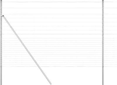 Image de vidaXL Poteau de clôture Galvanisé 25 x 1,6 m Acier