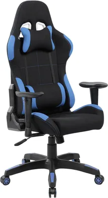 Produktbild von Gaming-Stühl Bundaberg, Gaming-Sessel für Erwachsene, Schreibtischstuhl, 57x72h124/134 cm, Schwarz und Blau
