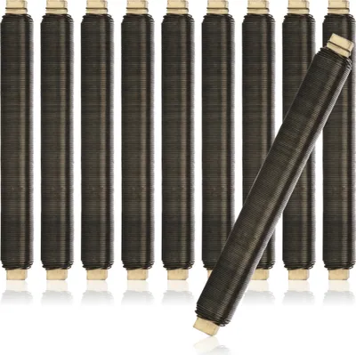 Produktbild von com-four® 10x Blumenwickeldraht-Set, Bindedraht geglüht auf Holzstab gewickelt, Stärke 0,65 mm, 1000 g