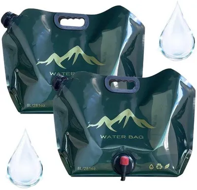 Produktbild von Famanu Wasserkanister 8 Liter - Faltbar - Tragbar - Trinkwasser - BPA-frei - Für Camping und Wandern