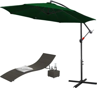 Obrázok produktu pre TolleTour slnečník, záhradný slnečník, pavilón 350 cm – zelený