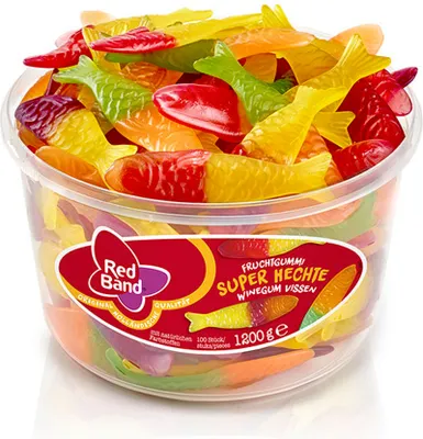Produktbild von Red Band Hechte mit Fruchtgeschmack 5fach sortiert 1200g 6er Pack