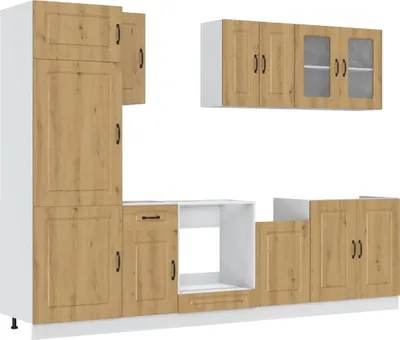 Produktbild von 8-tlg. Küchenschrank-Set Kalmar Artisan-Eiche Holzwerkstoff