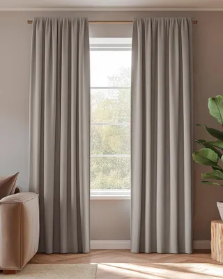 Produktbild von Fertigvorhang HOOMstyle - Blickdicht - Vorhang mit Kräuselband - 140x270 cm - Taupe / Braun
