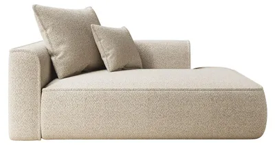 Produktbild von Recamiere rechts – Chenille-Stoff – Beige – PINETA