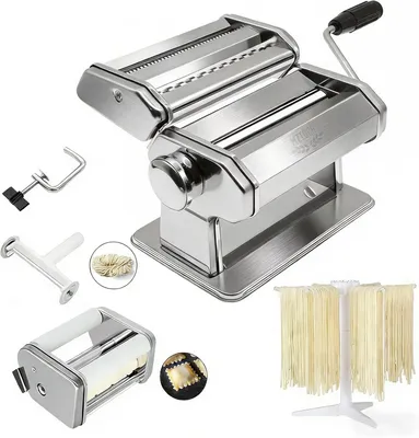 Produktbild von Pastamaschine 150 mm, 6-teilig, 9 Stärken, mit Ravioliform, für Küche