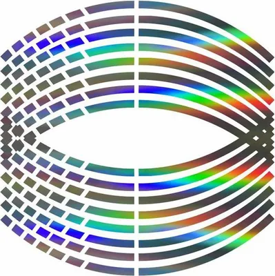 Image de INF Autocollants Décoratifs Personnalisés pour Jantes de Voiture et Moto Multicolore