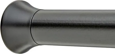Image de Tringle à rideau de douche télescopique noire, 91-137 cm