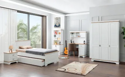Produktbild von Bücherregal Weiß Regal Schrank Holz für Kinderzimmer Jugendzimmer Möbel Regal