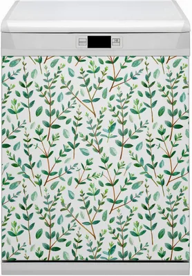Produktbild von Magnetmatte Geschirrspüle Abwaschbar Küche Magnete  Dekor 60x70 cm  - Grüne Zweige
