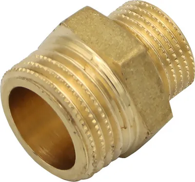 Produktbild von Messing Reduziernippel 1/2" auf 3/8 Zoll Übergangsnippel Reduzierung Übergang