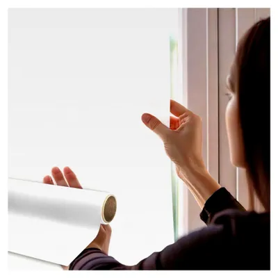 Produktbild von Sichtschutzfolie für Fenster nach Maß – 6 Muster verfügbar | Milchglasfolie blickdicht, statisch haftend & ohne Kleber | UV-Schutz Fensterfolie für Zuhause & Büro