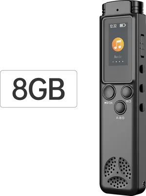 Produktbild von Digitaler Sprachrekorder, 8 GB, sprachaktivierte Audioaufnahme, Rauschunterdrueckung bei der Wiedergabe, MP3-Musikplayer, 30 Stunden Aufnahme von Dateien, Geraeteunterstuetzung, Passwort fuer Vorlesungen, Besprechungen, Unterrichtsgespraeche