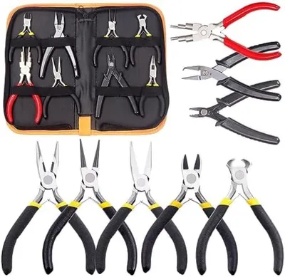 Produktbild von PromoHome® 8-teiliges Schmuckzangenset Professionell – Komplettes Werkzeugset zur Schmuckherstellung mit multifunktionalen Zangen und