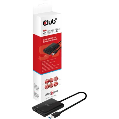 Image de CLUB3D CSV-1474 CLUB3D USB A vers HDMI™ 2.0 Dual Monitor 4K 60Hz