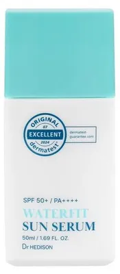 Imagen del producto de Dr. Hedison, Waterfit Sun, Protector solar, Para uso diario, Sérum, Para el rostro, SPF 50, 50 ml