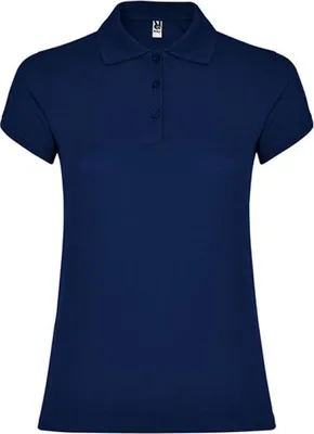 Produktbild von Roly PO6634 | Damen Star Woman Poloshirt, Piqué - Farbe: Navy Blue 55 - Größe: 3XL