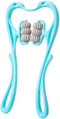 Image de Massageur pour le cou à 6 rouleaux, design ergonomique, idéal pour le cou, le dos, les épaules, la taille et les jambes