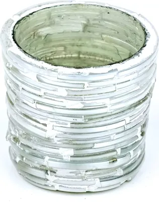 Produktbild von Teelicht Mosaik Grau rund Ø 6 cm - Glas