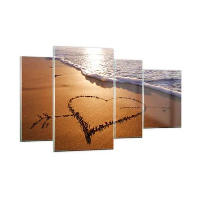 Produktbild von Bilder auf glas - Sommer Meer Sand Strand - 120x70cm - Glasbilder - Wandbilder - Kunstdruck - zum Aufhängen bereit - Wanddekoration aus Glas - Glas Bilder - Wandbild auf Glas - GDL120x70-3163