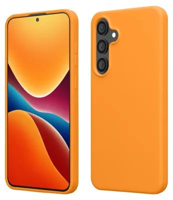 Produktbild von kwmobile Handyhülle für Samsung Galaxy S25 FE Hülle - Case Silikon - Kabelloses Laden - Schutzhülle Cover in Fruity Orange
