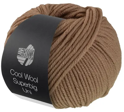 Produktbild von Lana Grossa COOL WOOL SUPERBIG Uni 50 g extravoluminöse Wolle 80 m Farbe 038 - Camel