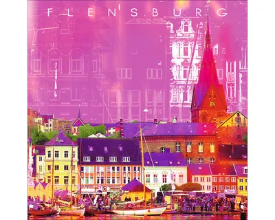 Produktbild von Glasbild Flensburg Hafen I 20x20 cm