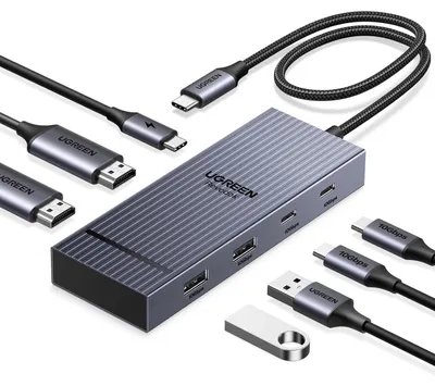 Zdjęcie produktu dla UGREEN Hub USB-C 10Gbps 2HDMI 4K@60Hz Stacja dokująca