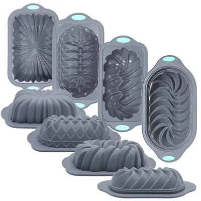 Immagine prodotto di Omgoods - Set di 4 stampi in silicone per pane - Perfette per preparare pane e torte