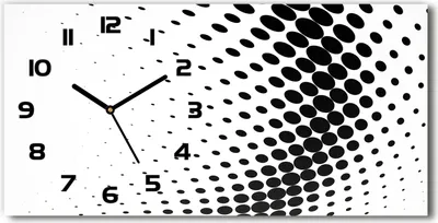 Produktbild von Wanduhr aus Glas – 60x30 cm - Glasbild - Glasuhr - Gehärtetes Glas - schwarze-zeiger - Geometrischer Hintergrund